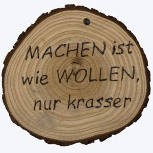 Machen ist wie wollen...
